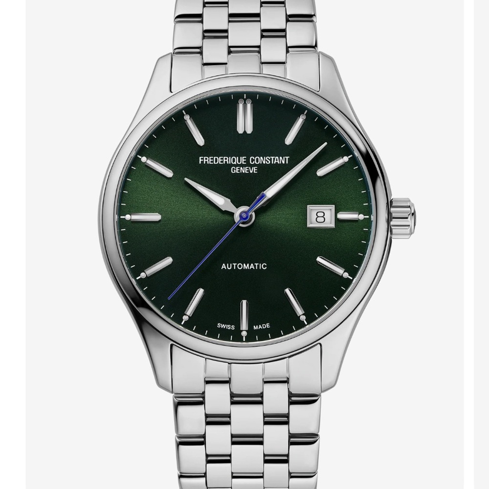 Men's Green Dial Silver Watch Authentic Box and Papers proof!!